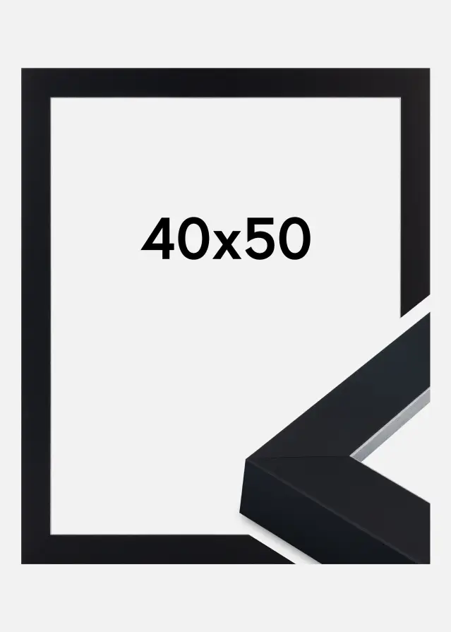 Jämtlands Ramfabrik Rahmen Sussex Acrylglas Schwarz/Silber 40x50 cm