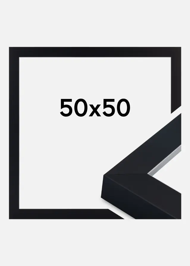 Jämtlands Ramfabrik Rahmen Sussex Acrylglas Schwarz/Silber 50x50 cm