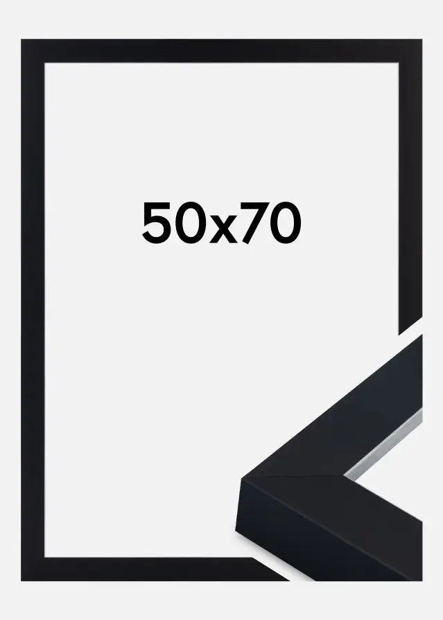 Jämtlands Ramfabrik Rahmen Sussex Acrylglas Schwarz/Silber 50x70 cm