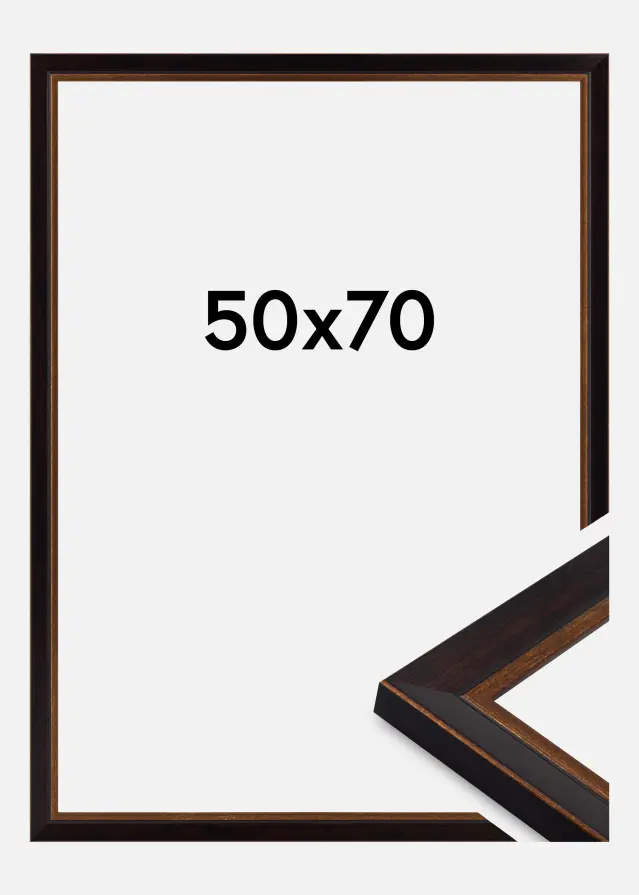 Jämtlands Ramfabrik Rahmen Artur Acrylglas Schwarz 50x70 cm
