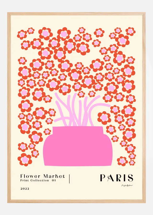 Bildverkstad Flower Market. Paris Poster
