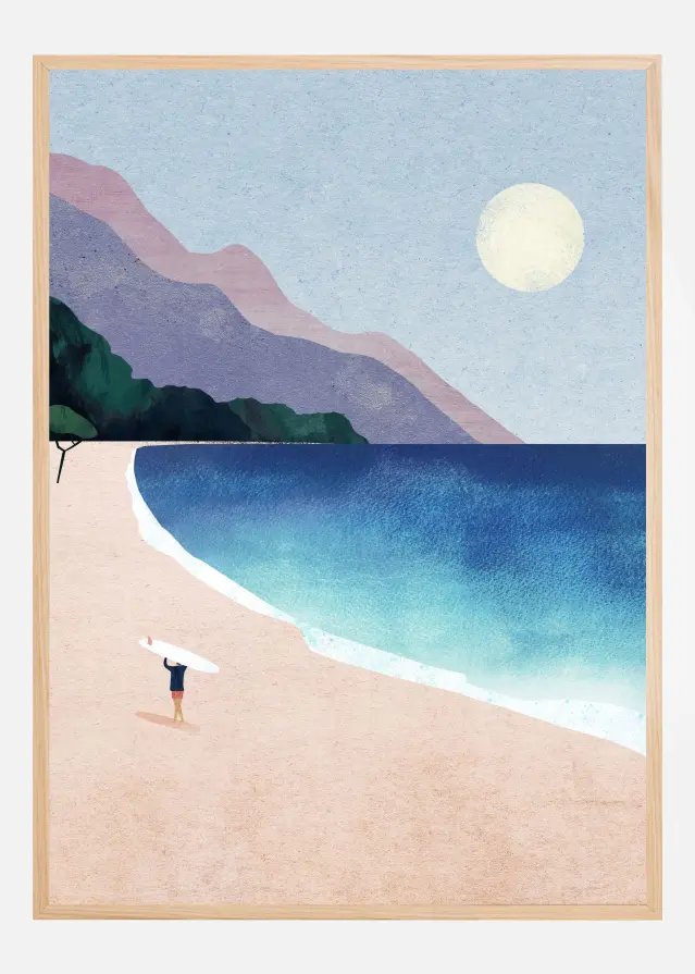 Bildverkstad Surf Beach Poster