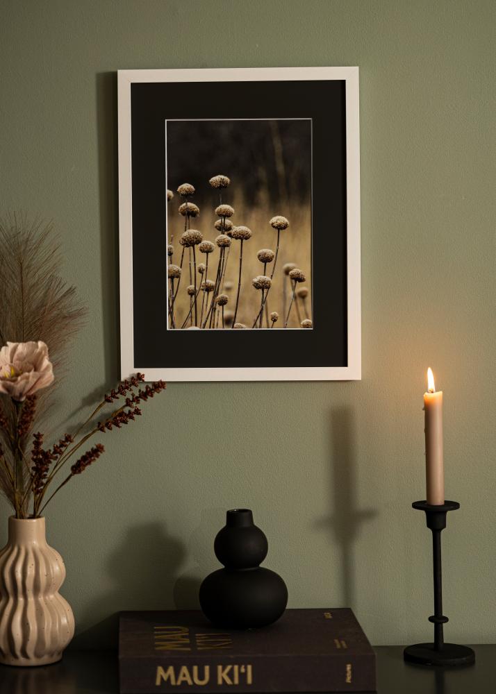 Ram med passepartou Rahmen Selection Weiß 70x70 cm - Passepartout Schwarz 60x60 cm