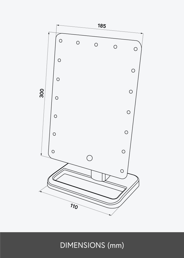 KAILA KAILA Kosmetikspiegel Foot Weiß 18x30 cm
