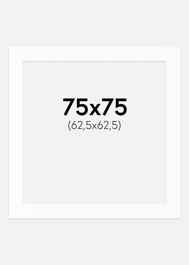 Artlink Passepartout Weiß Standard (weißer Kern) 75x75 cm (62,5x62,5)