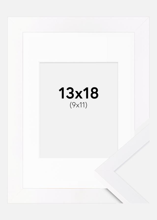 Ram med passepartou Rahmen Selection Weiß 13x18 cm - Passepartout Weiß 10x12 cm