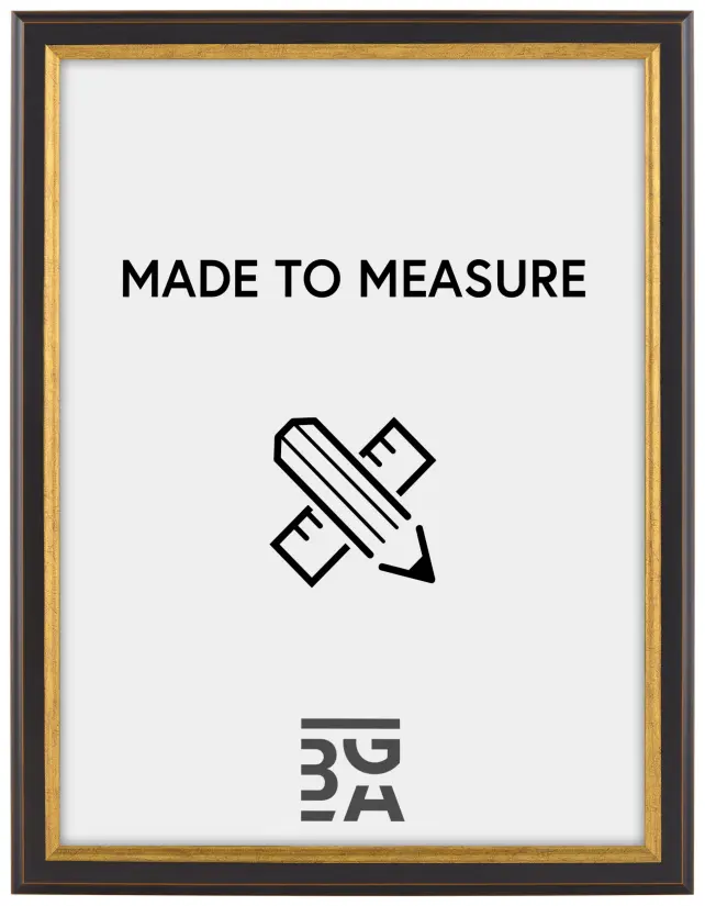 Ramverkstad Rahmen Nyhyttan Braun / Gold - Größe nach Wunsch