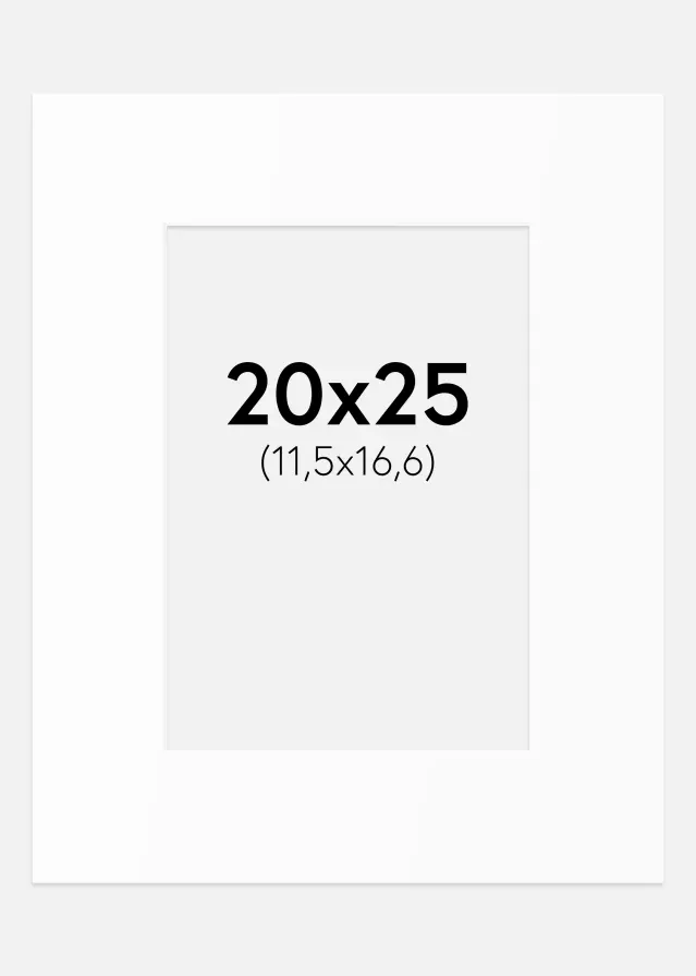 Artlink Passepartout Weiß Standard (weißer Kern) 20x25 cm (11,5x16,6)