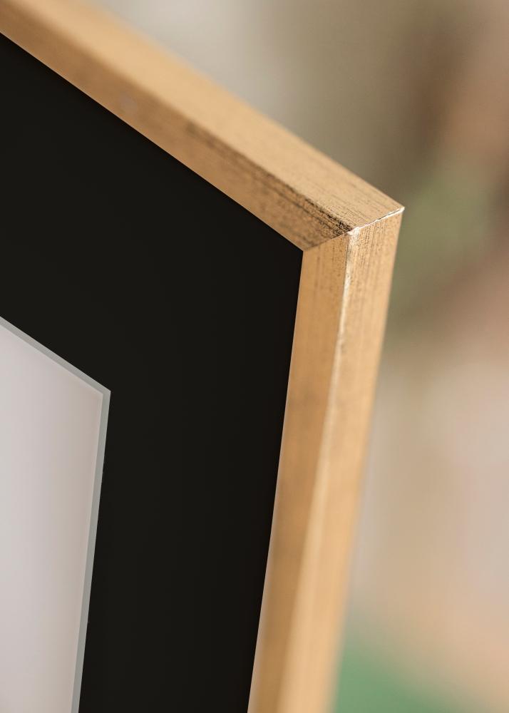 Ram med passepartou Rahmen Galant Gold 30x40 cm - Passepartout Schwarz 21x29,7 cm