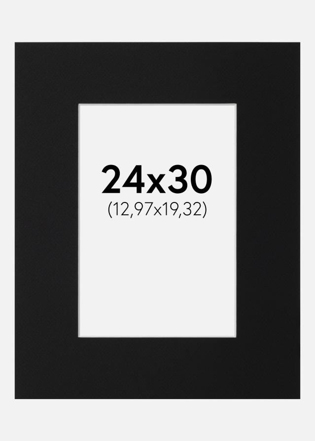 Artlink Passepartout Schwarz Standard (weißer Kern) 24x30 cm (12,97x19,32)