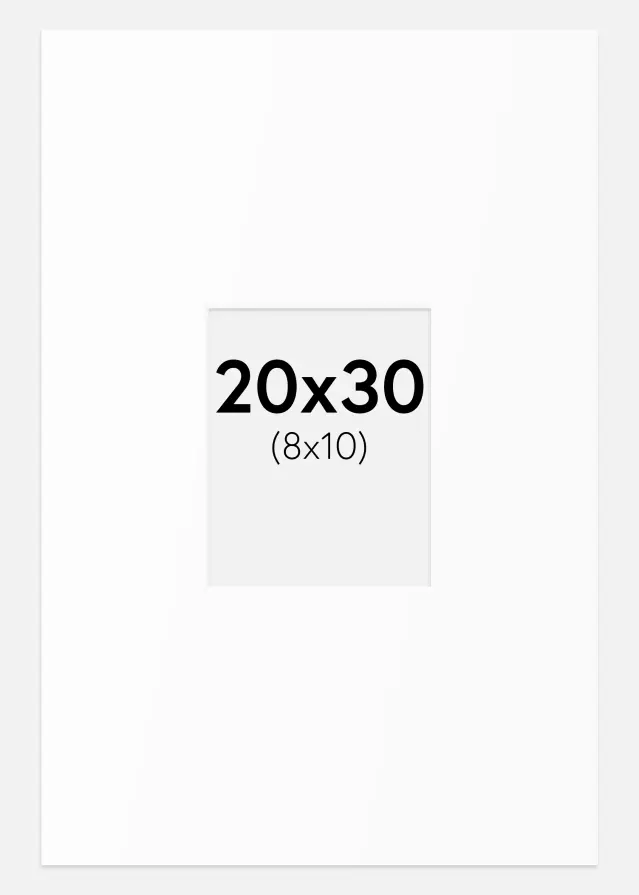 Artlink Passepartout Weiß Standard (weißer Kern) 20x30 cm (8x10)