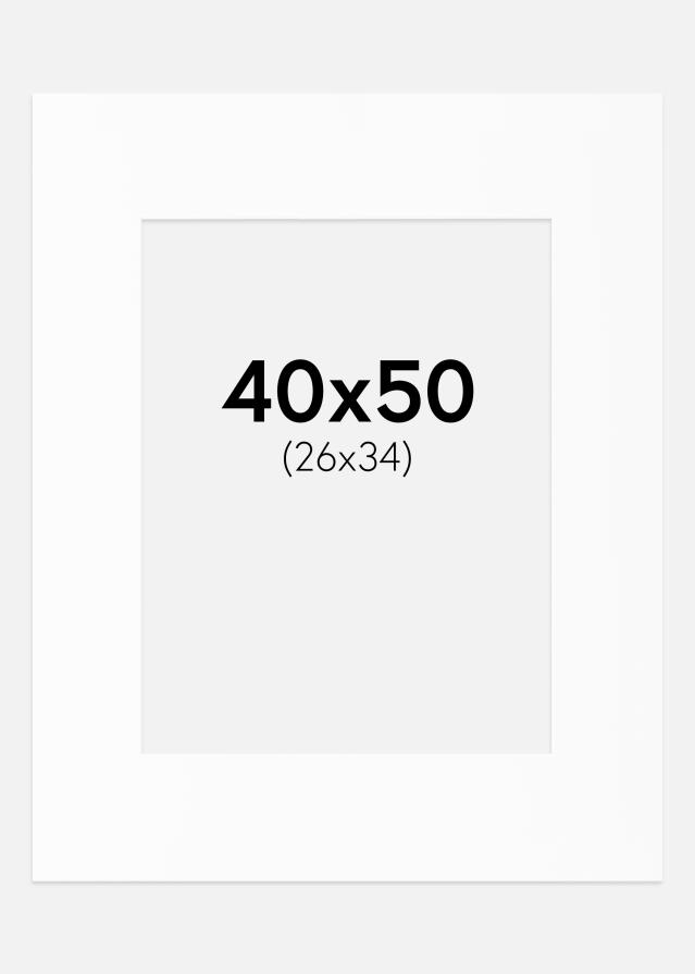 Artlink Passepartout Weiß Standard (weißer Kern) 40x50 cm (26x34)