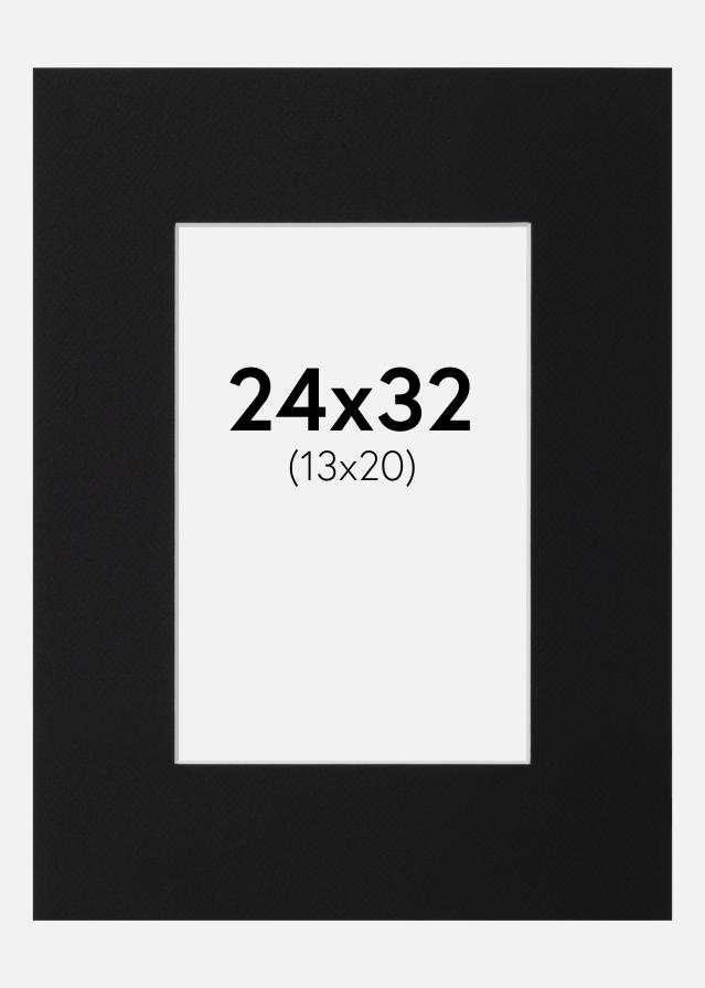 Artlink Passepartout Schwarz Standard (weißer Kern) 24x32 cm (13x20)