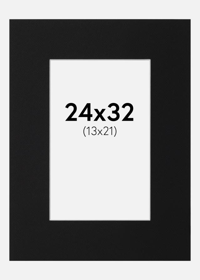 Artlink Passepartout Schwarz Standard (weißer Kern) 24x32 cm (13x21)