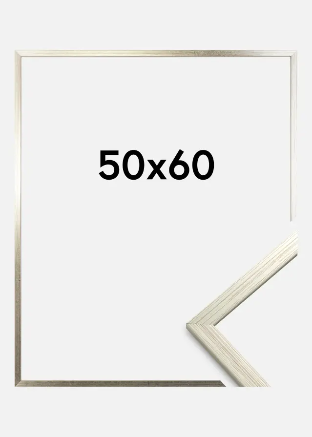 Galleri 1 Rahmen Edsbyn Acrylglas Silber 50x60 cm