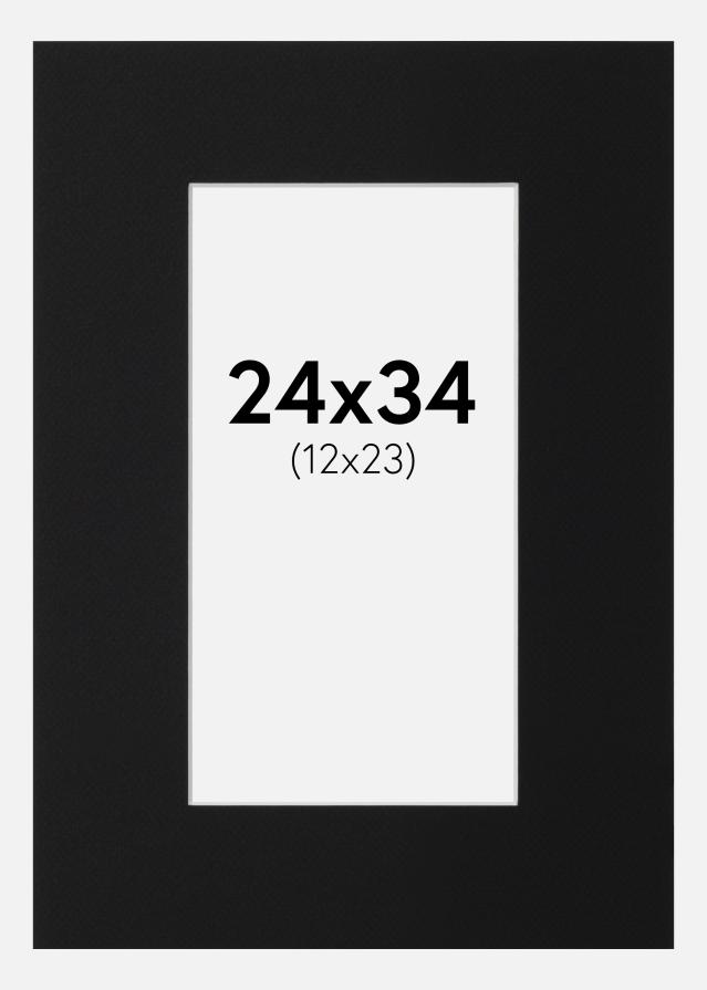 Artlink Passepartout Schwarz Standard (weißer Kern) 24x34 cm (12x23)