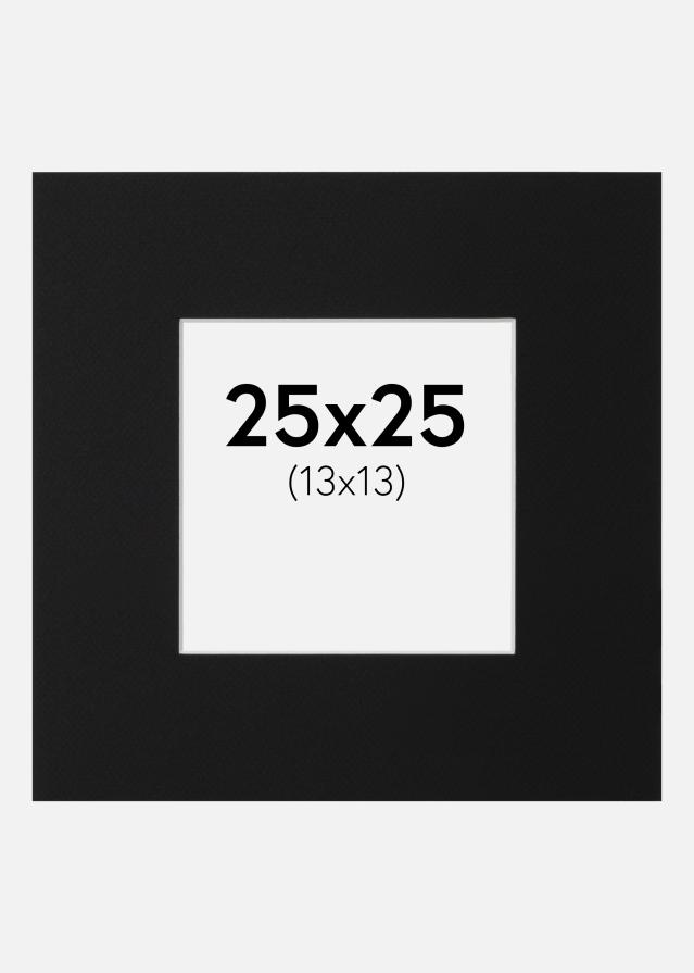 Artlink Passepartout Schwarz Standard (weißer Kern) 25x25 cm (13x13)