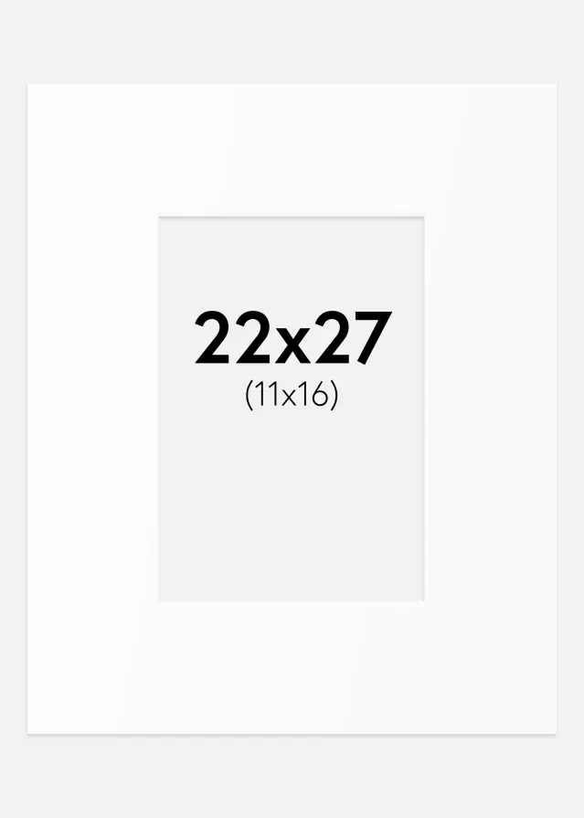 Artlink Passepartout Weiß Standard (weißer Kern) 22x27 cm (11x16)