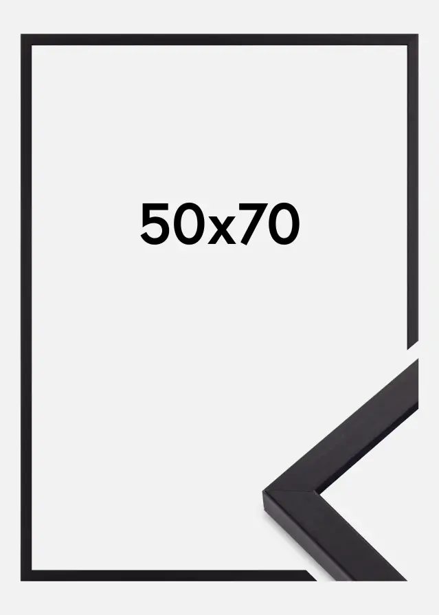 Mavanti Rahmen Torrance Matt Antireflexglas Schwarz 50x70 cm