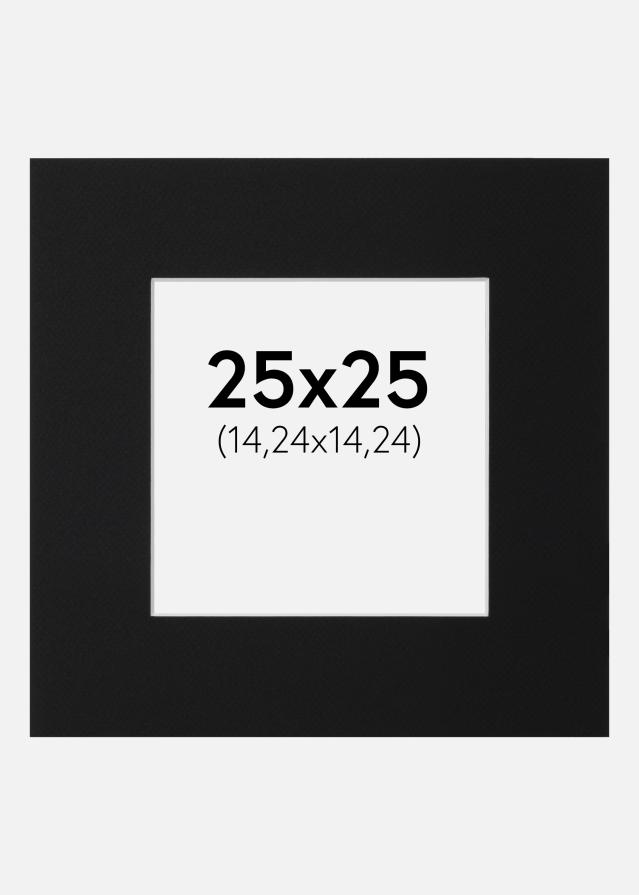 Artlink Passepartout Schwarz Standard (weißer Kern) 25x25 cm (14,24x14,24)