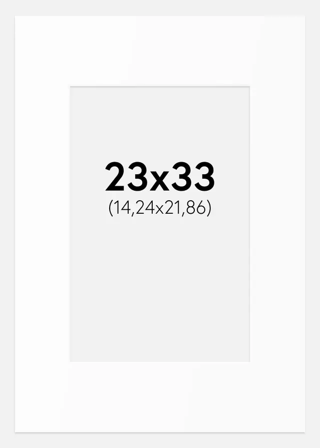 Artlink Passepartout Weiß Standard (weißer Kern) 23x33 cm (14,24x21,86)