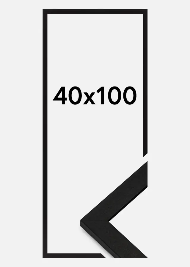 BGA Rahmen BGA Classic Acrylglas Schwarz 40x100 cm