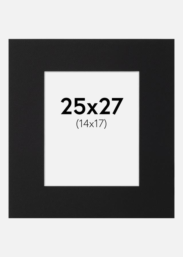 Artlink Passepartout Schwarz Standard (weißer Kern) 25x27 cm (14x17)