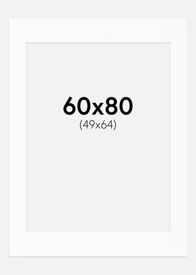 Artlink Passepartout Weiß Standard (weißer Kern) 60x80 cm (49x64)