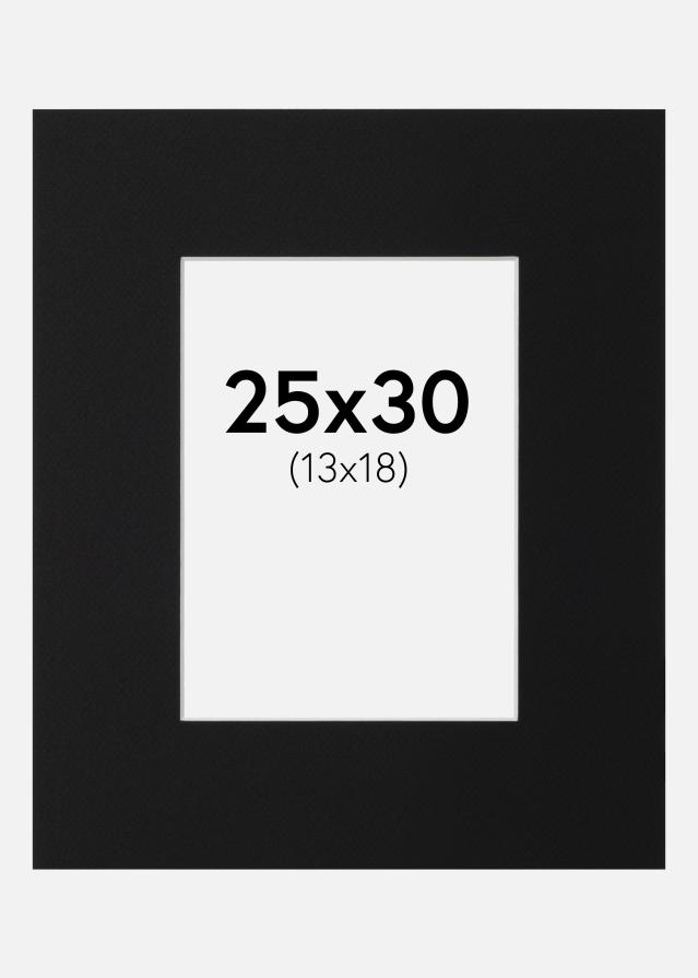 Artlink Passepartout Schwarz Standard (weißer Kern) 25x30 cm (13x18)