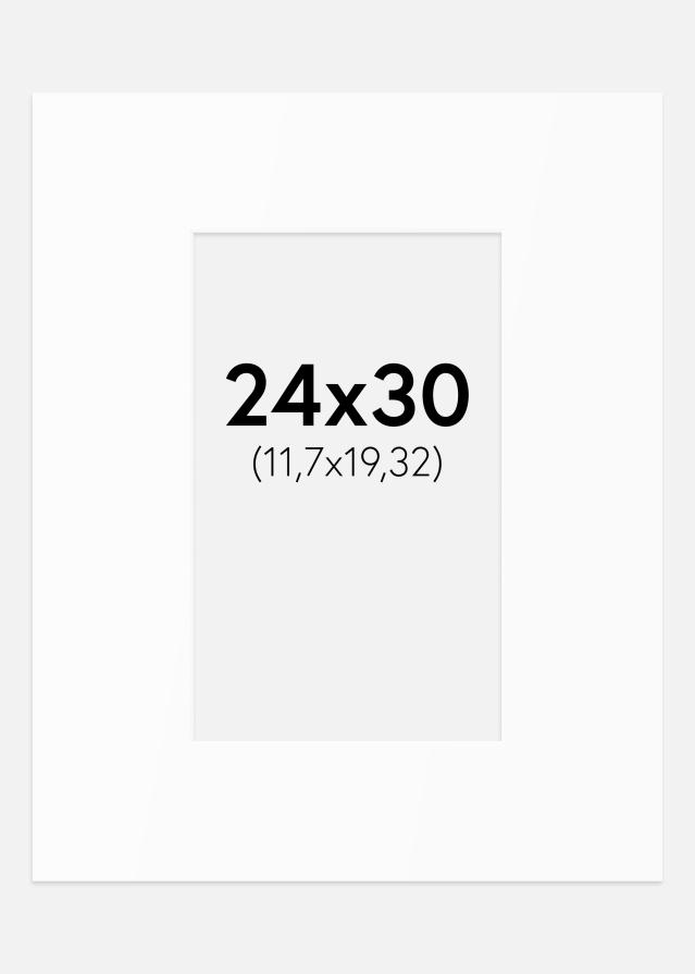 Artlink Passepartout Weiß Standard (weißer Kern) 24x30 cm (11,7x19,32)