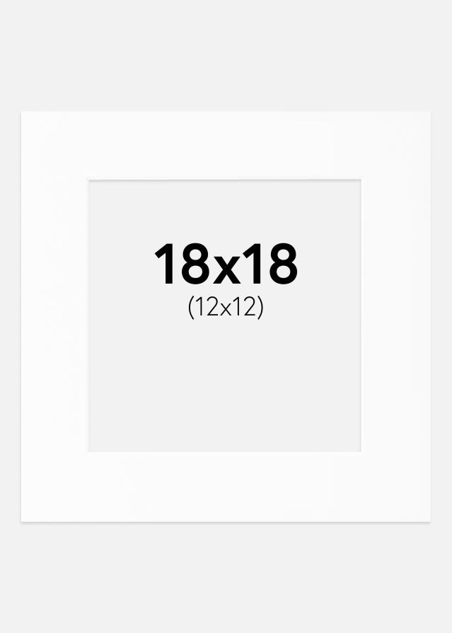 Artlink Passepartout Weiß Standard (weißer Kern) 18x18 cm (12x12)