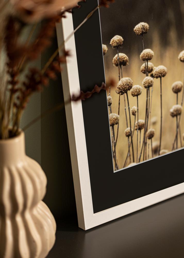 Ram med passepartou Rahmen Selection Weiß 70x70 cm - Passepartout Schwarz 60x60 cm