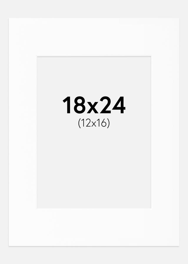 Artlink Passepartout Weiß Standard (weißer Kern) 18x24 cm (12x16)