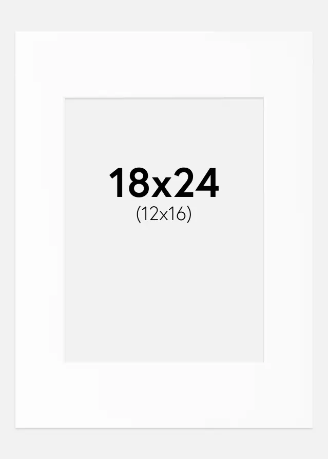 Artlink Passepartout Weiß Standard (weißer Kern) 18x24 cm (12x16)