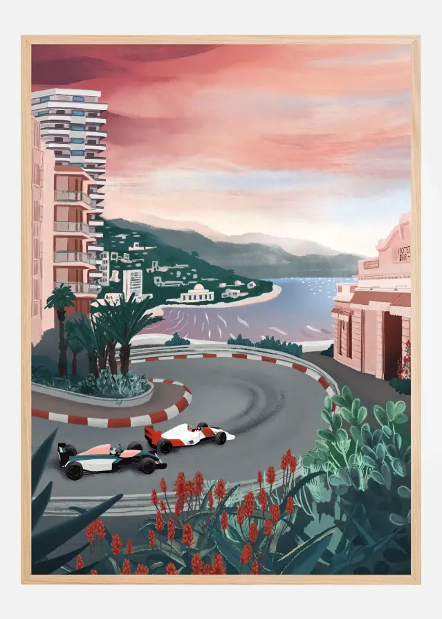 Bildverkstad Monaco Circuit Poster
