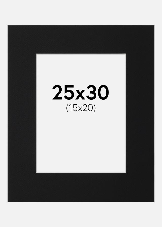 Artlink Passepartout Schwarz Standard (weißer Kern) 25x30 cm (15x20)