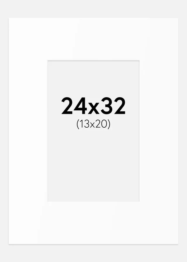 Artlink Passepartout Weiß Standard (weißer Kern) 24x32 cm (13x20)