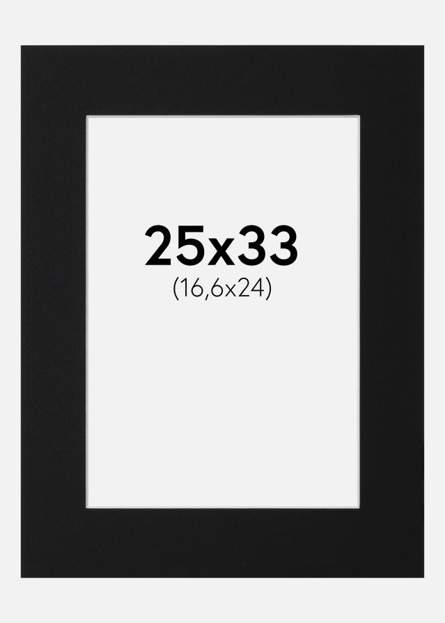 Artlink Passepartout Schwarz Standard (weißer Kern) 25x33 cm (16,6x24)