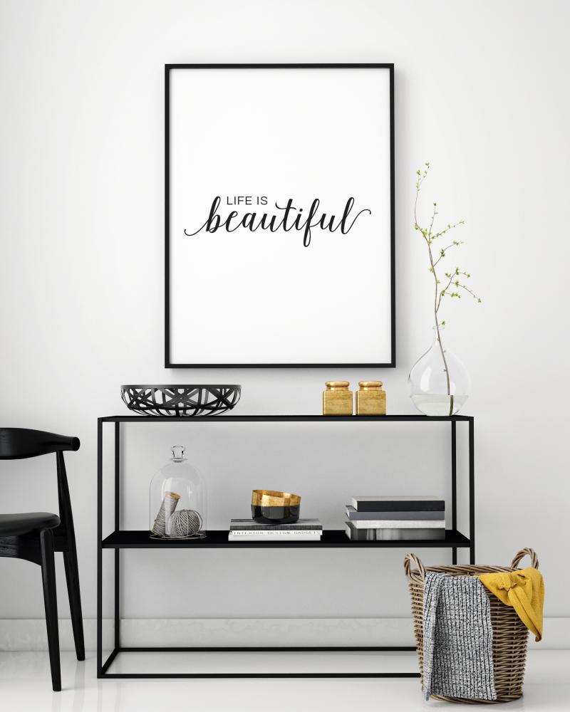 Bildverkstad Life is beautiful Poster