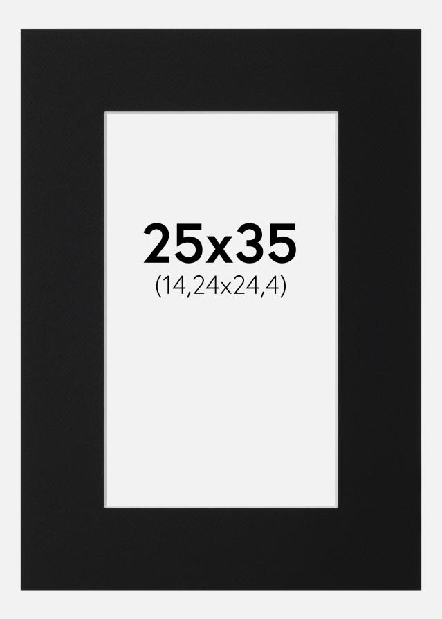 Artlink Passepartout Schwarz Standard (weißer Kern) 25x35 cm (14,24x24,4)