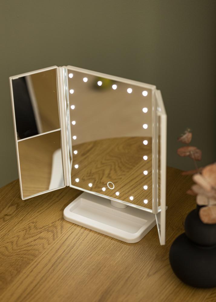 KAILA KAILA Kosmetikspiegel Tri-Fold Magnifying Weiß 20x30 cm