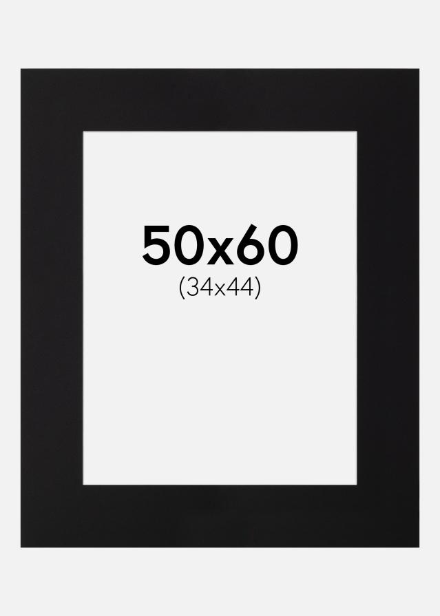 Artlink Passepartout Schwarz Standard (weißer Kern) 50x60 cm (34x44)