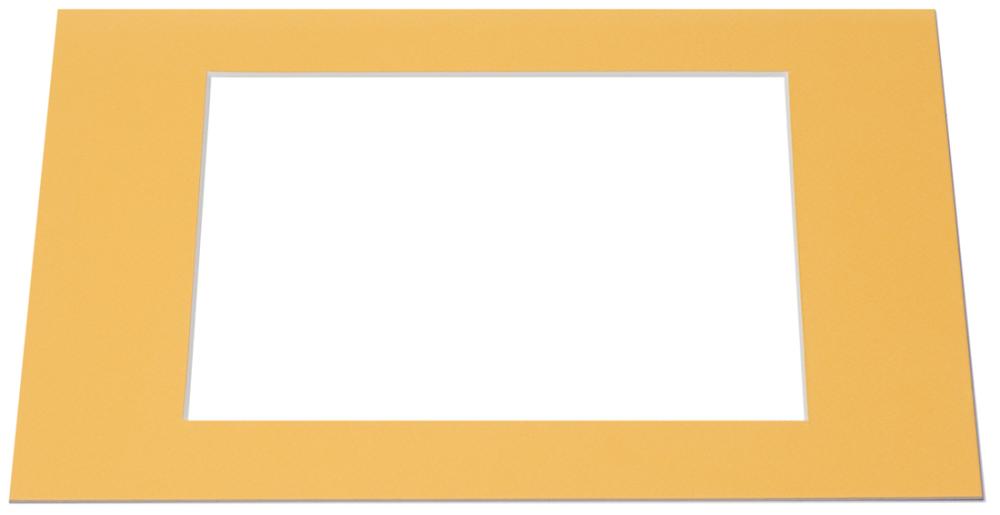 Egen tillverkning - Passepartouter Passepartout Gelb (weißer Kern) - Maßgefertigt