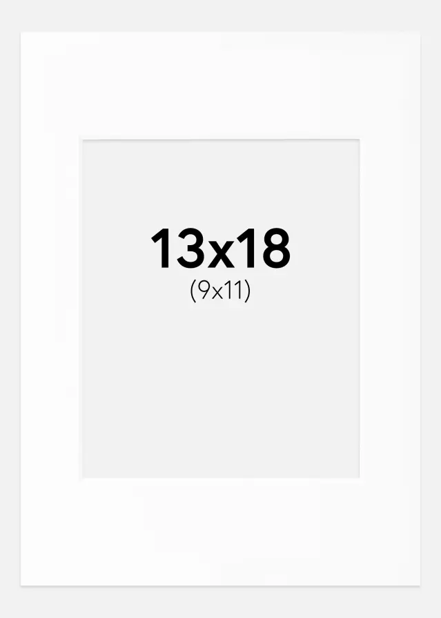 Artlink Passepartout Weiß Standard (weißer Kern) 13x18 cm (9x11)