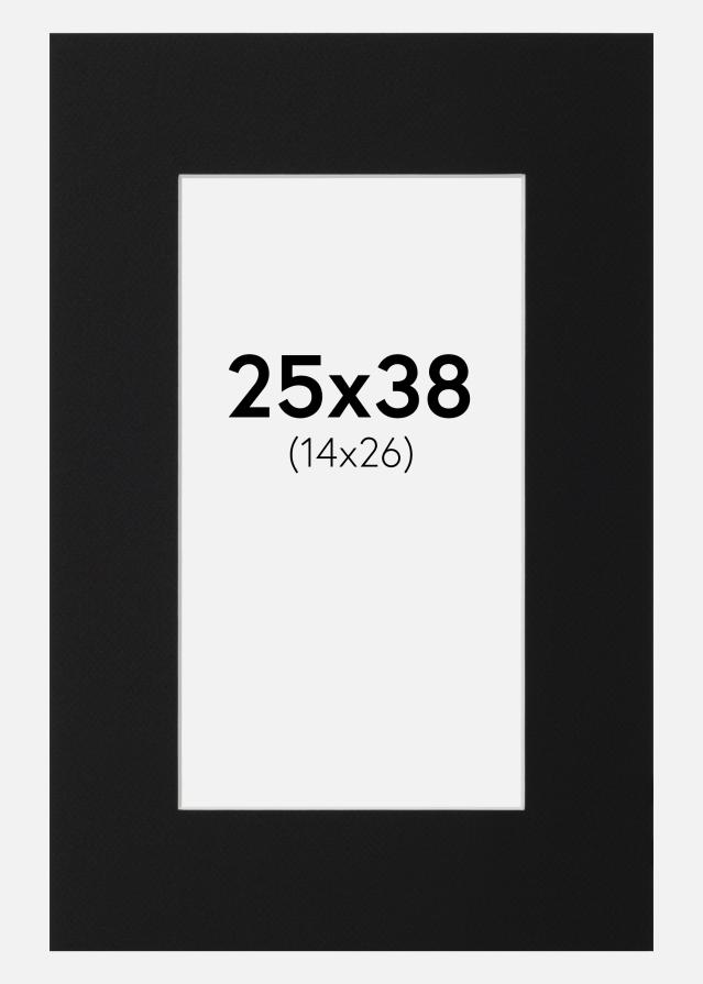 Artlink Passepartout Schwarz Standard (weißer Kern) 25x38 cm (14x26)