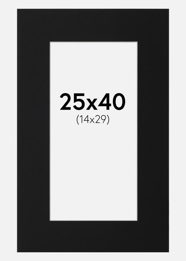 Artlink Passepartout Schwarz Standard (weißer Kern) 25x40 cm (14x29)