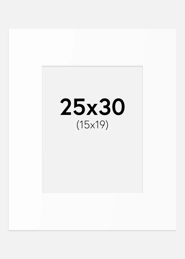 Artlink Passepartout Weiß Standard (weißer Kern) 25x30 cm (15x19)