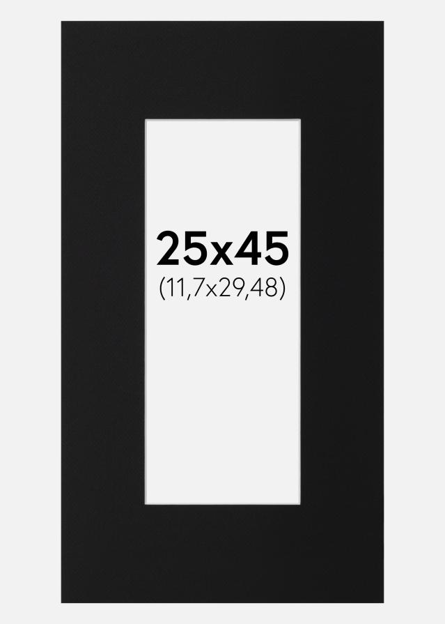 Artlink Passepartout Schwarz Standard (weißer Kern) 25x45 cm (11,7x29,48)