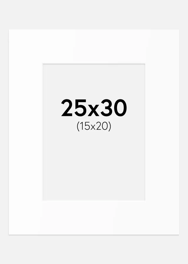 Artlink Passepartout Weiß Standard (weißer Kern) 25x30 cm (15x20)