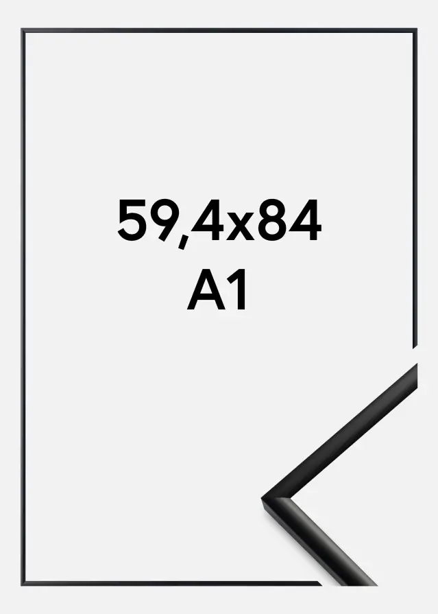 BGA Rahmen New Lifestyle Acrylglas Matt Schwarz 59,4x84,1 cm (A1)